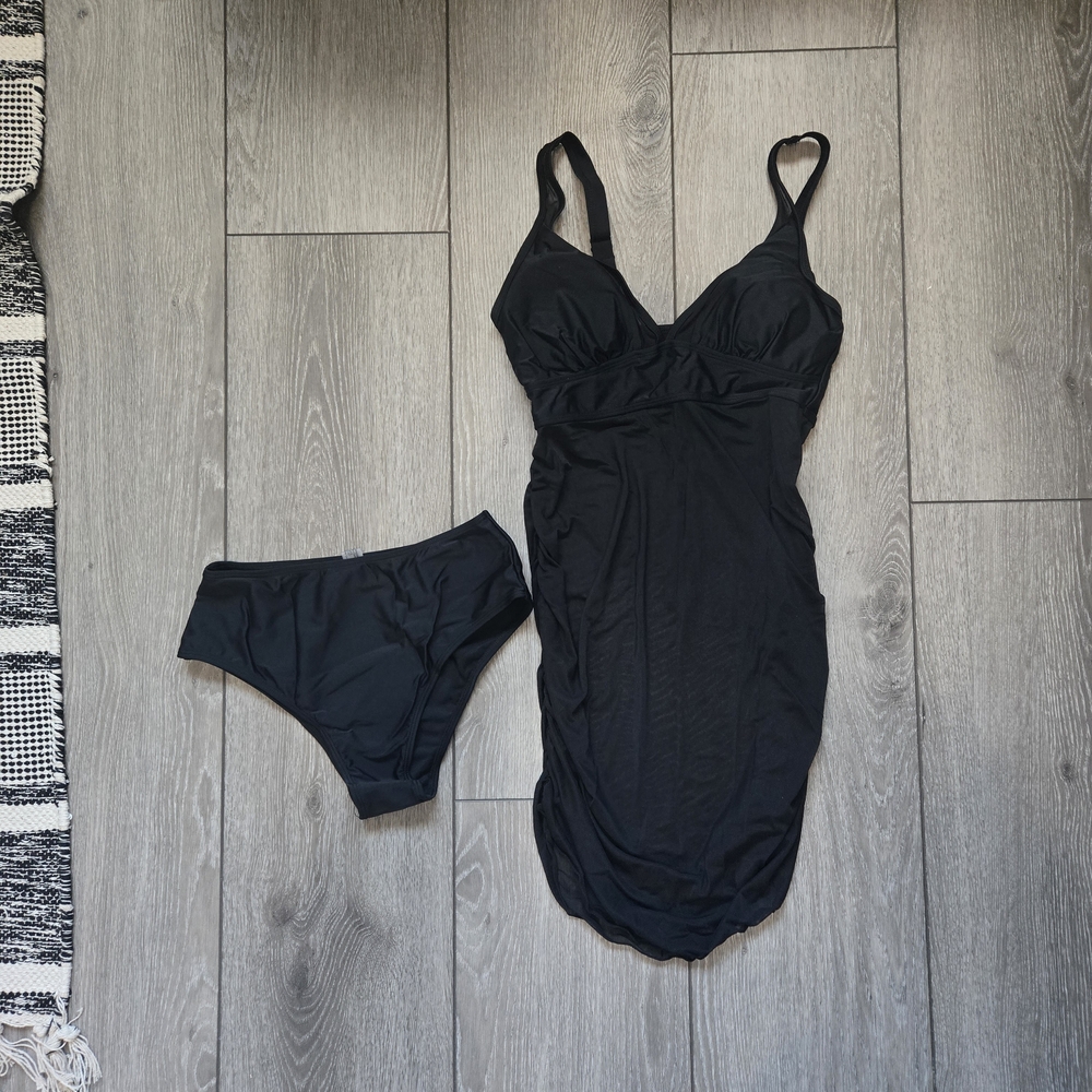 Elegant Black Women's Swim Dress
